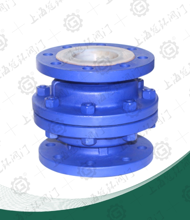 Fluorine lined lifting vertical check valve